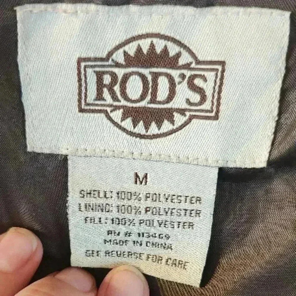 Rod's western cowboy core Brown Quilted Vest, Medium - Picture 10 of 13